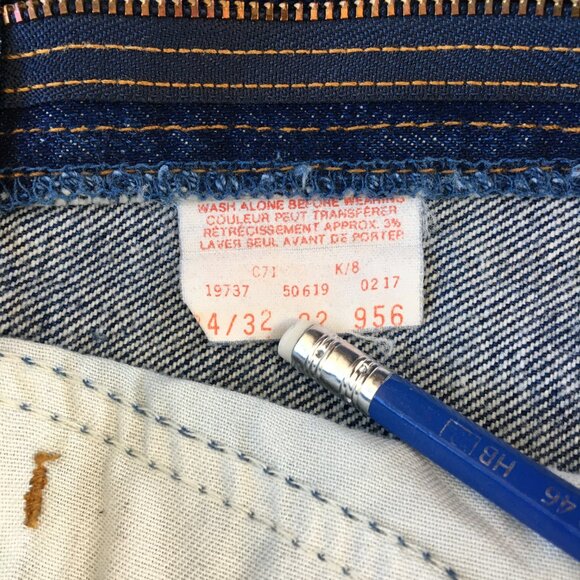 Vintage Levi's 619 Orange Tab Straight Leg Jeans 34X31 - Picture 6 of 9
